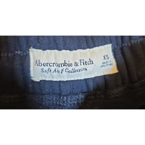 Abercrombie & Fitch Fleece Jogger Pants Womens XS Spellout Logo Soft A&F - Picture 7 of 8